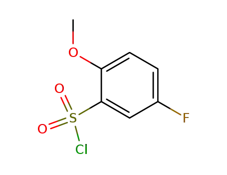 Molecular Structure of 67475-56-3 (Benzenesulfonyl chloride, 5-fluoro-2-methoxy- (9CI))