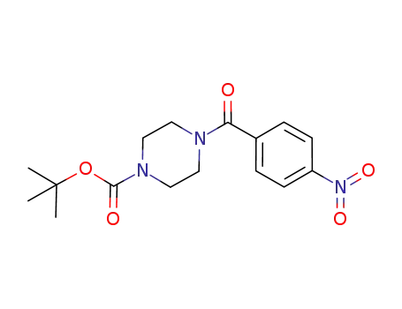 Molecular Structure of 509073-62-5 (TERT-BUTYL 4-(4-NITROBENZOYL)TETRAHYDRO-1(2H)-PYRAZINECARBOXYLATE)