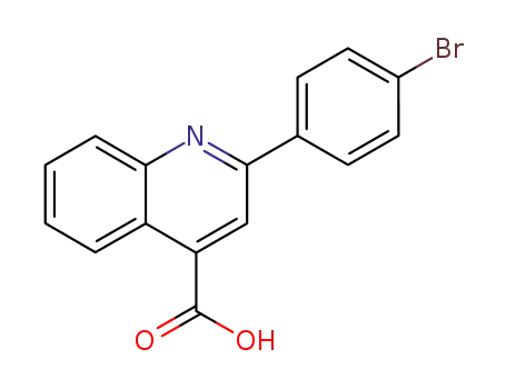 Molecular Structure of 103914-52-9 (2-(4-Bromo-phenyl)-quinoline-4-carboxylic acid)