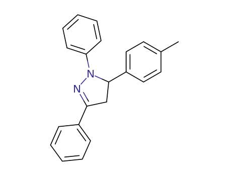 Molecular Structure of 15206-66-3 (1H-Pyrazole, 4,5-dihydro-5-(4-methylphenyl)-1,3-diphenyl-)