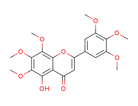 Molecular Structure of 21187-73-5 (3',4',5',6,7,8-HEXAMETHOXY-5-HYDROXYFLAVONE)
