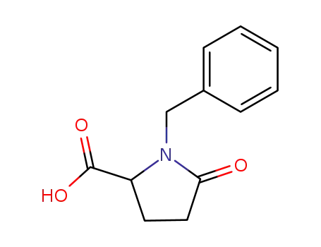 Molecular Structure of 78964-11-1 ((S)-1-Benzyl-5-oxopyrrolidine-2-carboxylic acid)