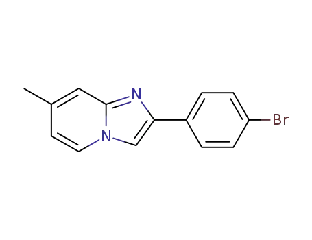 Molecular Structure of 838-32-4 (2-(4-BROMO-PHENYL)-7-METHYL-IMIDAZO[1,2-A]PYRIDINE)