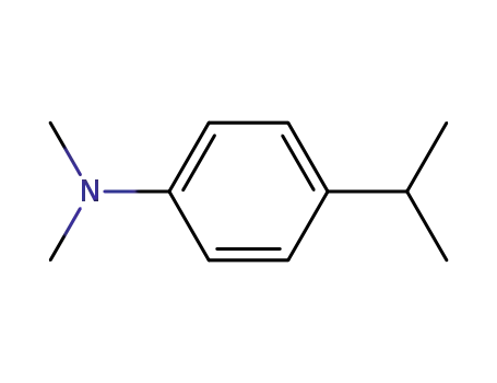 Molecular Structure of 4139-78-0 (Benzenamine, N,N-dimethyl-4-(1-methylethyl)- (9CI))