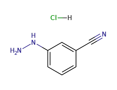 Molecular Structure of 2881-99-4 (3-Cyanophenylhydrazine hydrochloride)