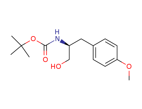 Molecular Structure of 126395-29-7 (Carbamic acid, [(1S)-2-hydroxy-1-[(4-methoxyphenyl)methyl]ethyl]-,
1,1-dimethylethyl ester)