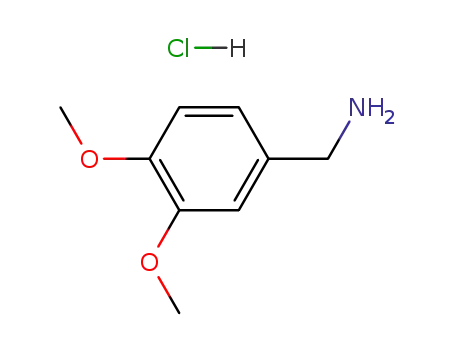 Molecular Structure of 6967-51-7 (3,4-Dimethoxybenzylamine hydrochloride)