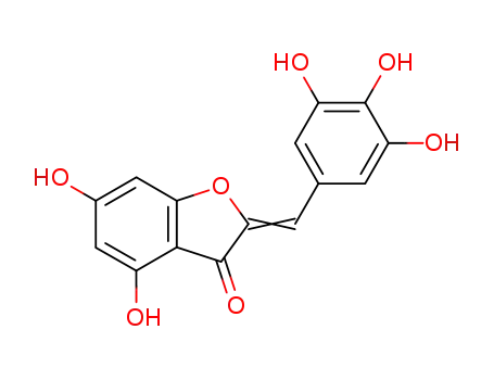 Molecular Structure of 3260-50-2 ((2Z)-4,6-Dihydroxy-2-[(3,4,5-trihydroxyphenyl)methylene]benzofuran-3(2H)-one)