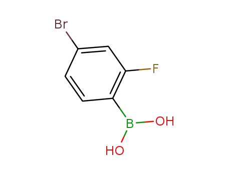 Molecular Structure of 216393-64-5 (4-BROMO-2-FLUOROBENZENEBORONIC ACID)
