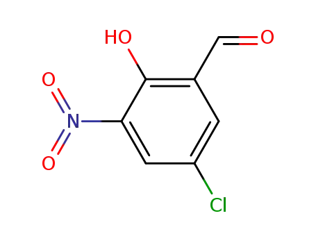 Molecular Structure of 16634-90-5 (5-CHLORO-2-HYDROXY-3-NITRO-BENZALDEHYDE)