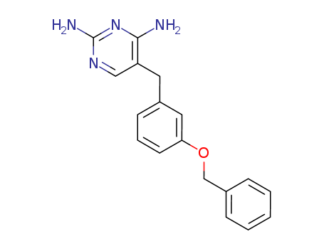 Molecular Structure of 69945-60-4 (2,4-Pyrimidinediamine, 5-[[3-(phenylmethoxy)phenyl]methyl]-)