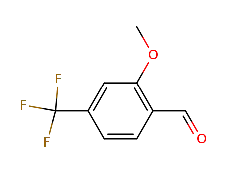 Molecular Structure of 132927-09-4 (2-METHOXY-4-(TRIFLUOROMETHYL)BENZALDEHYDE)