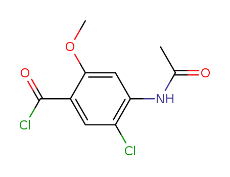 Molecular Structure of 4516-32-9 (Benzoyl chloride, 4-(acetylamino)-5-chloro-2-methoxy-)