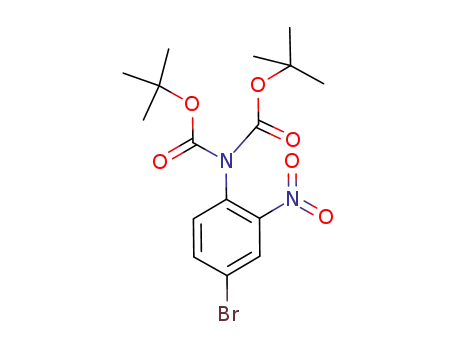 Molecular Structure of 1228392-59-3 (N-(4-bromo-2-nitrophenyl)-N-tert-butoxycarbonylcarbamic acid tert-butyl ester)