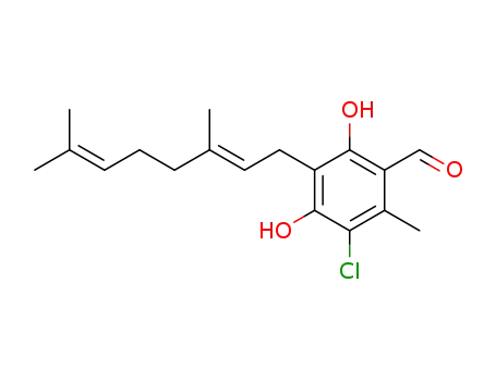 3-Chloro-5-[(2e)-3,7-Dimethylocta-2,6-Dien-1-Yl]-4,6-Dihydroxy-2-Methylbenzaldehyde