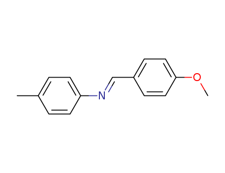 Molecular Structure of 1968-81-6 (Benzenamine, N-[(4-methoxyphenyl)methylene]-4-methyl-, (E)-)