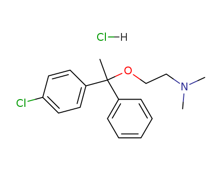 Ethanamine,2-[1-(4-chlorophenyl)-1-phenylethoxy]-N,N-dimethyl-, hydrochloride (1:1)