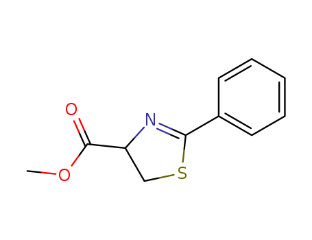 4-Thiazolecarboxylic acid, 4,5-dihydro-2-phenyl-, methyl ester, (R)-