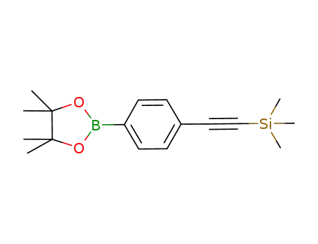 Molecular Structure of 870238-65-6 (4-(4,4,5,5-Tetramethyl-[1,3,2]dioxaborolan-2-yl)-phenylethynyl-trimethylsilane)
