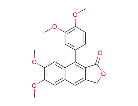 Molecular Structure of 6258-39-5 (Naphtho[2,3-c]furan-1(3H)-one,
9-(3,4-dimethoxyphenyl)-6,7-dimethoxy-)