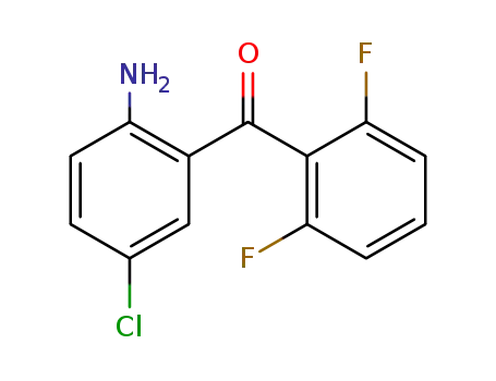 Molecular Structure of 28910-83-0 (2-Amino-5-Chloro-2',6'-Difluorobenzophenone)