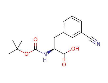 Molecular Structure of 131980-30-8 (BOC-L-3-CYANOPHENYLALANINE)