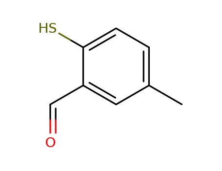 Molecular Structure of 171776-80-0 (Benzaldehyde, 2-mercapto-5-methyl-)