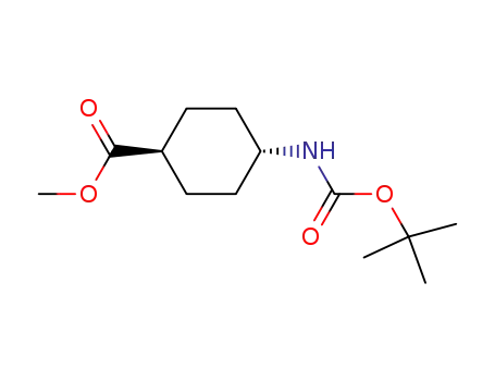 Molecular Structure of 146307-51-9 (Methyl trans-4-(tert-butoxycarbonylamino)cyclohexanecarboxylate)