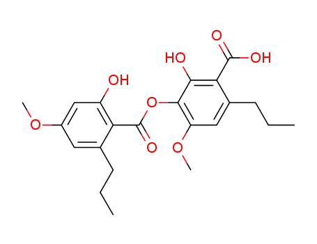2-Hydroxy-3-[(2-hydroxy-4-methoxy-6-propylbenzoyl)oxy]-4-methoxy-6-propylbenzoic acid