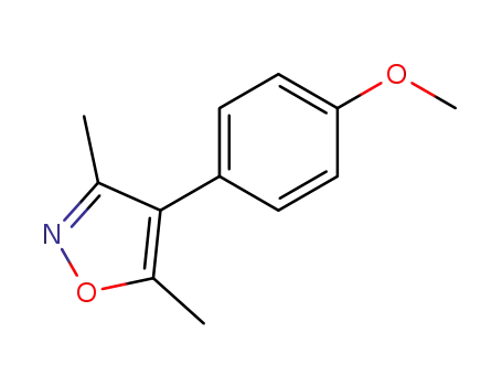 Molecular Structure of 154822-66-9 (Isoxazole, 4-(4-methoxyphenyl)-3,5-dimethyl-)