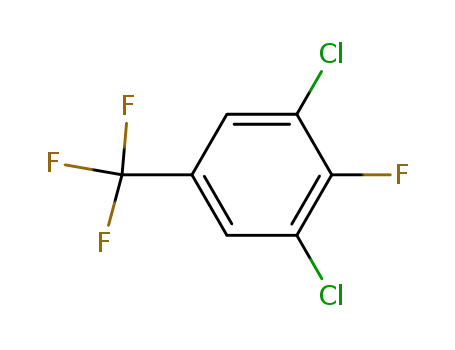 Molecular Structure of 77227-81-7 (3,5-Dichloro-4-fluorobenzotrifluoride)
