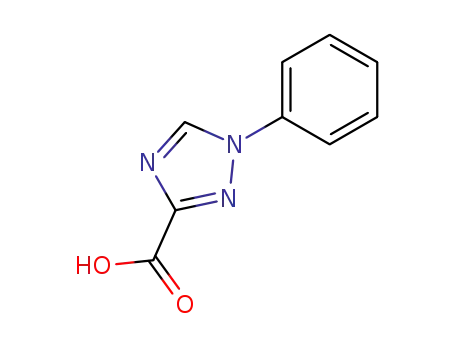 Molecular Structure of 24036-63-3 (1-Phenyl-1H-[1,	2,	4]triazole-3-carboxylic	acid)