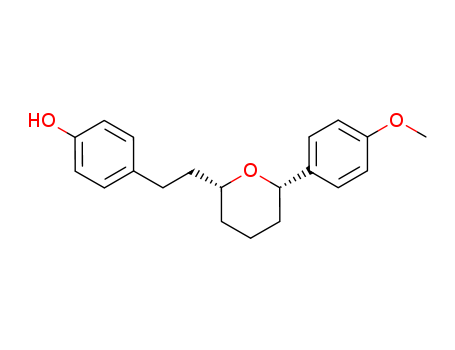 4-{2-[(2R)-6-(4-methoxyphenyl)tetrahydro-2H-pyran-2-yl]ethyl}phenol