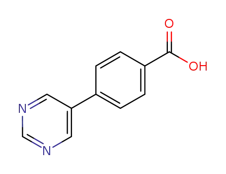 Molecular Structure of 216959-91-0 (4-(Pyrimidin-5-yl)benzoic acid)