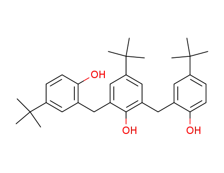 Molecular Structure of 810-52-6 (Phenol,4-(1,1-dimethylethyl)-2,6-bis[[5-(1,1-dimethylethyl)-2-hydroxyphenyl]methyl]-)