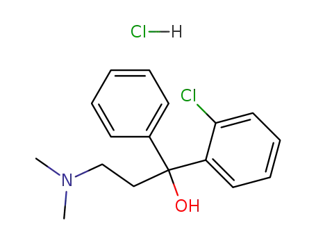 Molecular Structure of 511-13-7 (2-CHLORO-ALPHA-[2-DIMETHYLAMINOETHYL]BENZHYDROL HYDROCHLORIDE)