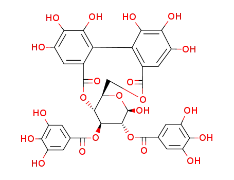 Molecular Structure of 30737-92-9 (b-D-Glucopyranose, cyclic4,6-(4,4',5,5',6,6'-hexahydroxy[1,1'-biphenyl]-2,2'-dicarboxylate)2,3-bis(3,4,5-trihydroxybenzoate) (9CI))