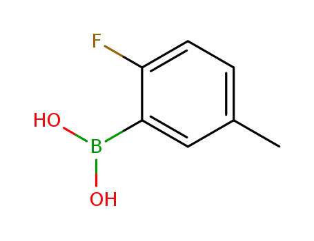 Molecular Structure of 166328-16-1 (2-FLUORO-5-METHYLPHENYLBORONIC ACID)