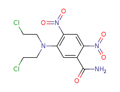 Molecular Structure of 142439-61-0 (5-(N,N-bis(2-chloroethyl)amino)-2,4-dinitrobenzamide)
