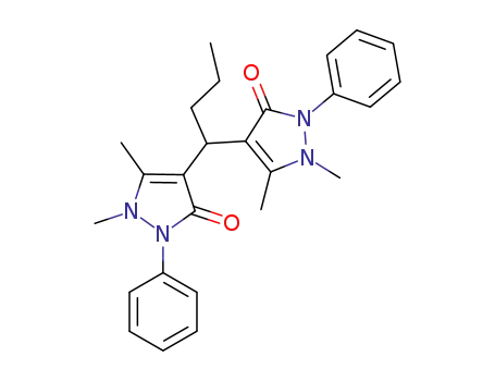 Molecular Structure of 1461-17-2 (4,4'-Butylidenebis[1,2-dihydro-1,5-dimethyl-2-phenyl-3H-pyrazol-3-one])