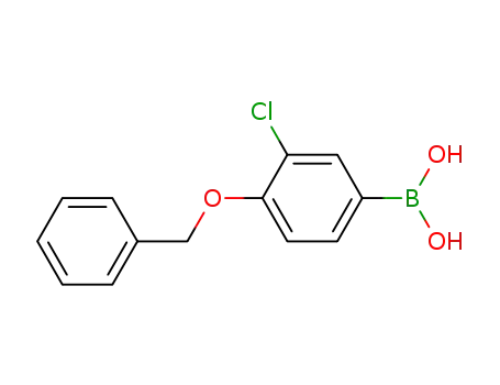 Molecular Structure of 845551-44-2 (4-BENZYLOXY-3-CHLOROPHENYLBORONIC ACID)