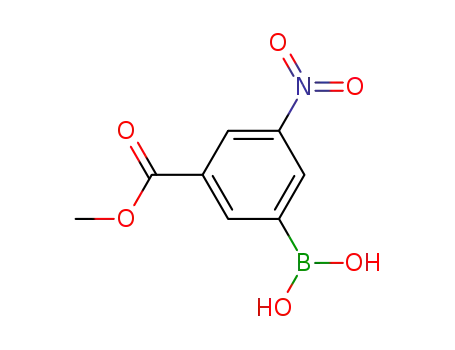 Molecular Structure of 117342-20-8 (3-METHOXYCARBONYL-5-NITROPHENYLBORONIC ACID)