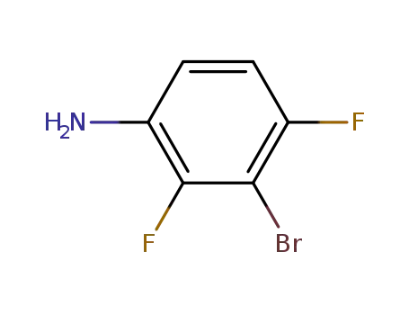 Molecular Structure of 103977-79-3 (3-Bromo-2,4-difluoroaniline)