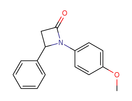 Molecular Structure of 19340-68-2 (1-(4-Methoxyphenyl)-4-phenylazetidin-2-one)