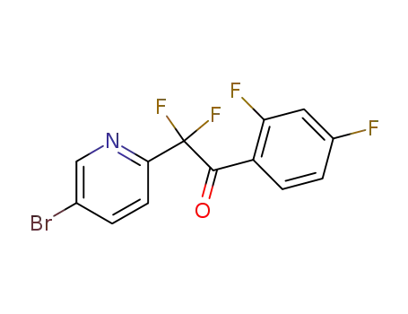Molecular Structure of 294182-06-2 (2-(5-bromopyridin-2-yl)-1-(2,4-difluorophenyl)-2,2-difluoroethanone)