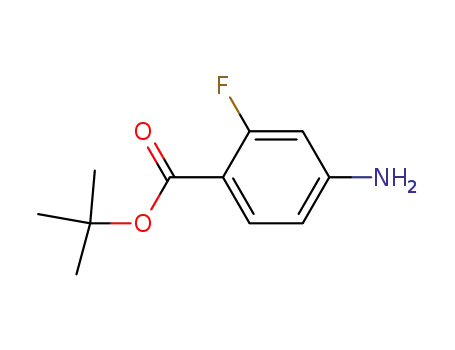 Molecular Structure of 140373-77-9 (TERT-BUTYL 4-AMINO-2-FLUOROBENZOATE)