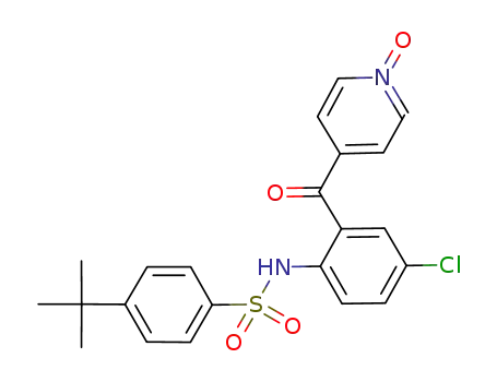 Molecular Structure of 698394-73-9 (Benzenesulfonamide,
N-[4-chloro-2-[(1-oxido-4-pyridinyl)carbonyl]phenyl]-4-(1,1-dimethylethyl
)-)