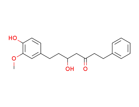 Molecular Structure of 79559-61-8 (5-HYDROXY-7-(4''-HYDROXY-3''-METHOXYPHENYL)-1-PHENYL-3-HEPTANONE)