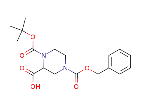 Molecular Structure of 149057-19-2 (N-1-BOC-N-4-CBZ-2-PIPERAZINE CARBOXYLIC ACID)