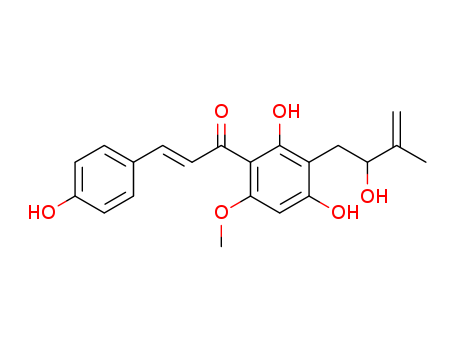 2-Propen-1-one,1-[2,4-dihydroxy-3-(2-hydroxy-3-methyl-3-buten-1-yl)-6-methoxyphenyl]-3-(4-hydroxyphenyl)-,(2E)-